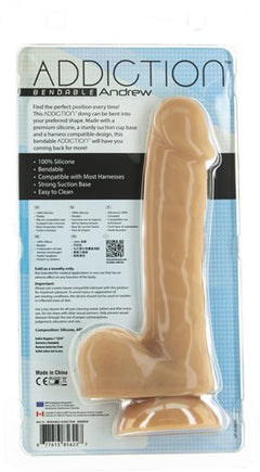 Addiction Andrew 8in Bendable Dong Caramel