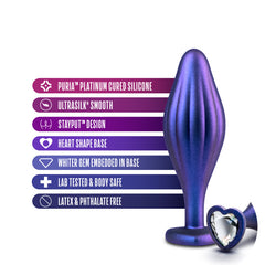 Anal Adventures Matrix Wavy Bling Plug Sapphire